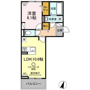 EF三番館【3階】の間取り