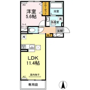 モン・エトワール【1階】の間取り