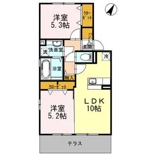 クレール東光【1階】の間取り