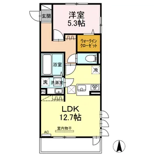 マーレ(嘉島)【101号室】の間取り