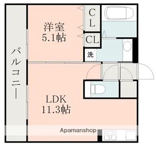 ネクストヴィラB棟【1階】の間取り