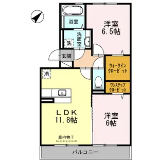 グランベージュ B棟【3階】の間取り