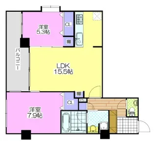 APEX神園【2階】の間取り