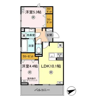 ラ・ソレイユ【3階】の間取り
