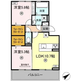 コウジィーコート【3階】の間取り