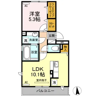 シャンベルタン A棟【2階】の間取り