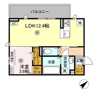 オーク・ヴィラ尾ノ上【3階】の間取り