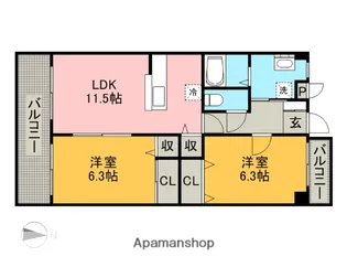 秋津グリーンプラザⅢ【1階】の間取り