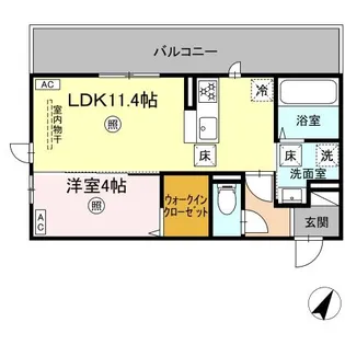 西熊本MY【102号室】の間取り