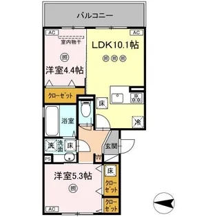 アフェリーチェ B棟【1階】の間取り