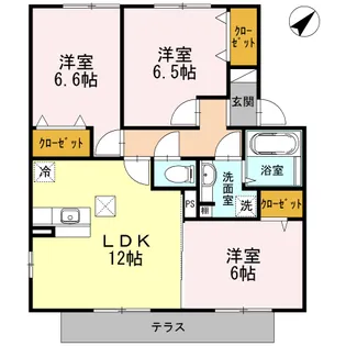 グレイス帯山【1階】の間取り