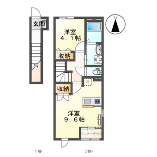 ソレイユ蓮台寺【2階】の間取り