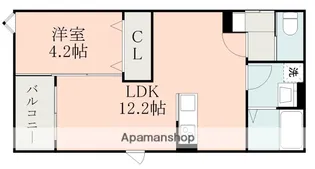 メゾンクレール長嶺南【2階】の間取り