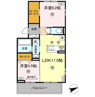 リバーサイド竜田口駅前【3階】の間取り