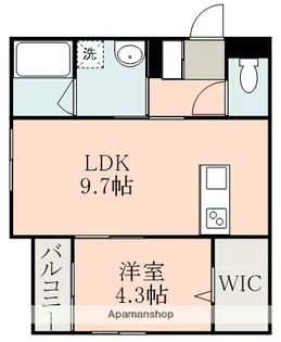 ラ・ポルテ益城 WEST【1階】の間取り