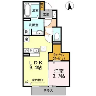 カーサ・フェリス【1階】の間取り