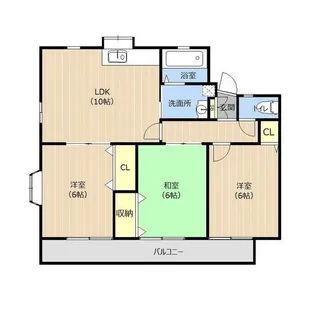 ボナールアントレKB A棟【2階】の間取り