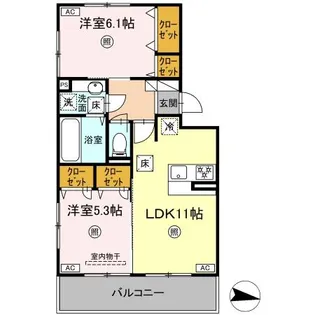 コートドール7【106号室】の間取り