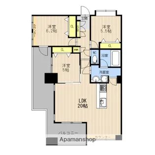 I.PROUD神水【3階】の間取り