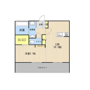 セキュレア合志【3階】の間取り