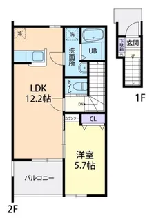 FLEUR 大津 (フルール オオヅ) I【2階】の間取り