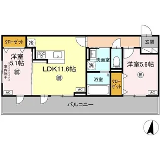 アゼリア水前寺【3階】の間取り