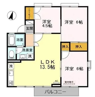 セジュールHiro A棟【2階】の間取り