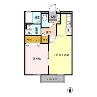 ルミエール花立 A棟【2階】の間取り