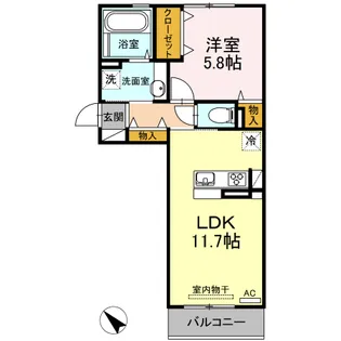 レジデンス下南部【3階】の間取り