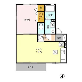 クレールみゆき B棟【1階】の間取り