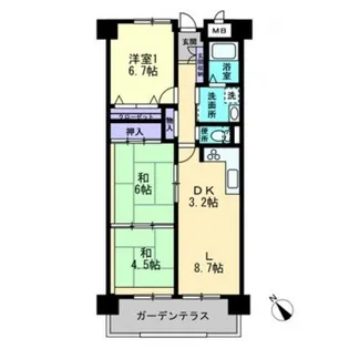 ハウベストマンショングリーンヒル【1105号室】の間取り