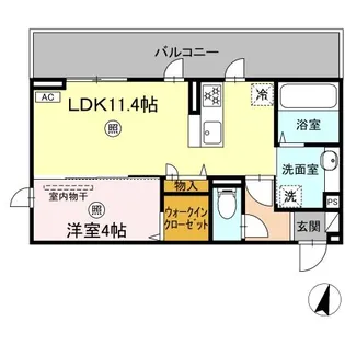イーストプレイス須屋【3階】の間取り
