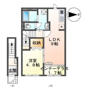(仮)薬園町アパート【202号室】の間取り