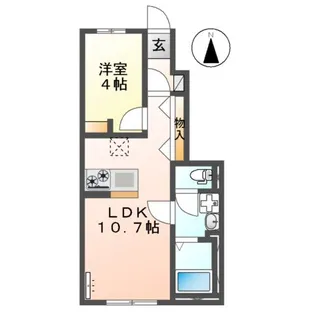 (仮称)嘉島町アパート【102号室】の間取り