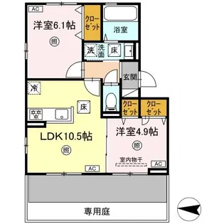 ハイムセラ八王寺【108号室】の間取り