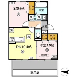 ハイムセラ八王寺【106号室】の間取り