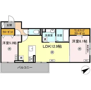 ペルへ尾ノ上【2階】の間取り
