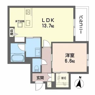 リヴィエーナ国府【1階】の間取り