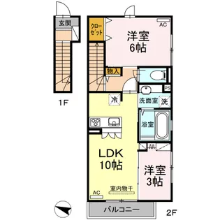 フィリア 広安【201号室】の間取り