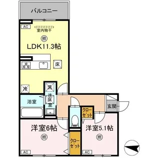 シャルマン12【105号室】の間取り