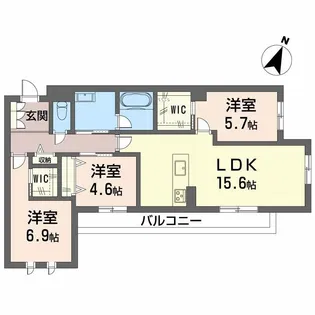 シャーメゾン ステイ【2階】の間取り