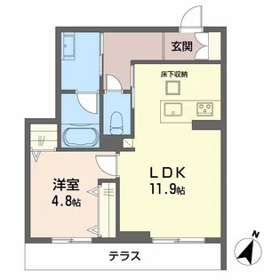 シャーメゾン ステイ【1階】の間取り