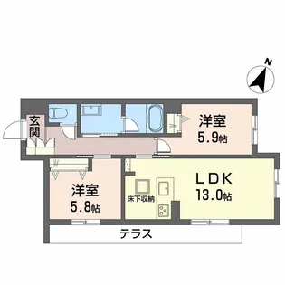 シャーメゾン ステイ【1階】の間取り