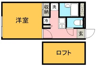 レオパレストッサーニ黒髪【205号室】の間取り