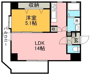 QUEENRICH新屋敷【8階】の間取り