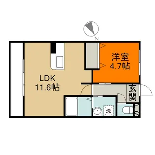 LA VIE EN ROSE HILL【5階】の間取り