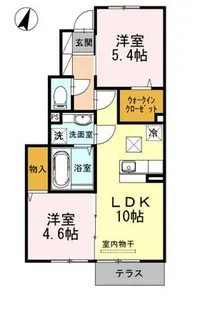 ヴァンヴェール【1階】の間取り