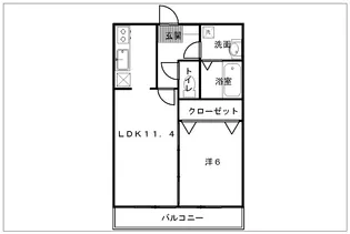 マンショングランドールⅡ【3階】の間取り