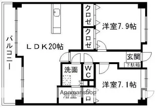 レイクサイドテラス【4階】の間取り