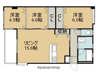 小嶺ハイツC棟【1階】の間取り